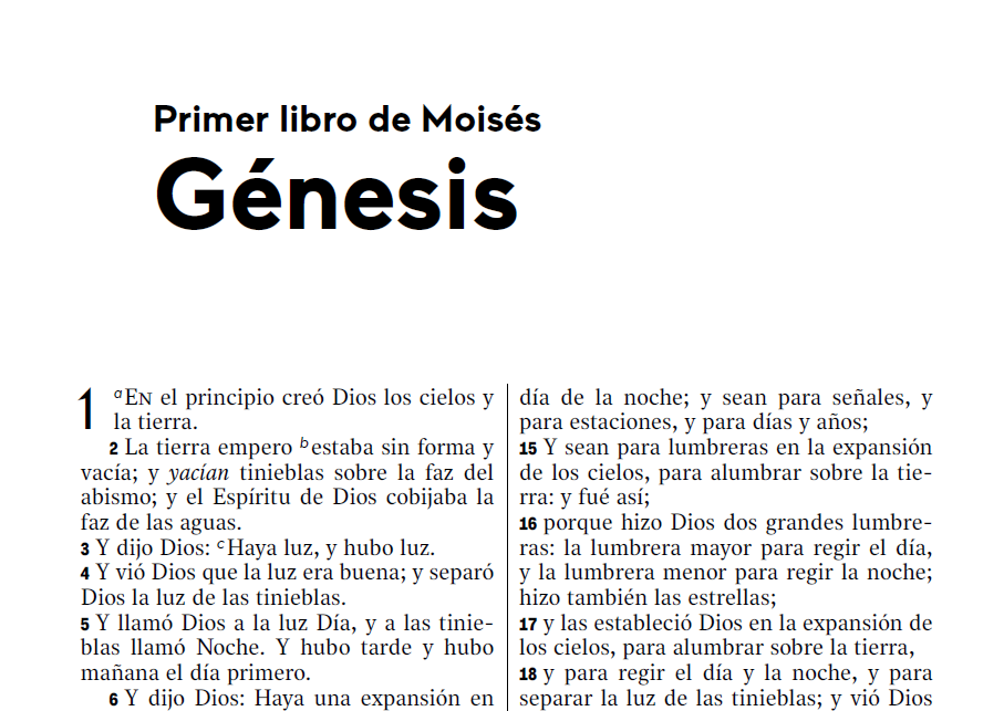 Vistazo libro del Génesis